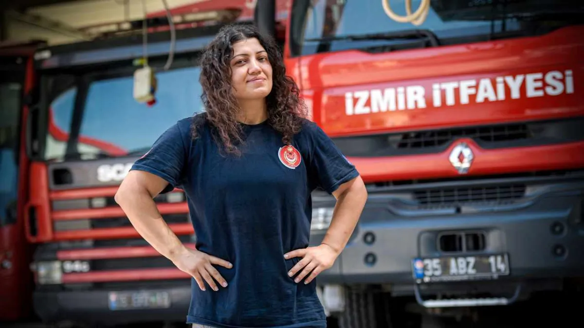 İzmir İtfaiye Personeli Bahar Akdağ, Avrupa’da yarışmak için hazırlanıyor haberinin görseli