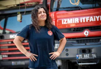 İzmir İtfaiye Personeli Bahar Akdağ, Avrupa’da yarışmak için hazırlanıyor