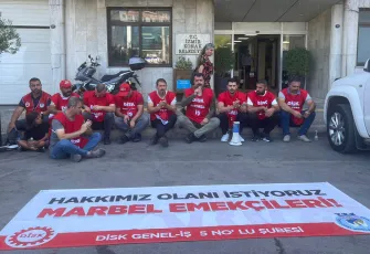 Konak’ta işçiler oturma eylemi başlattı 