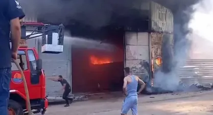 Polyester fabrikasında büyük yangın!