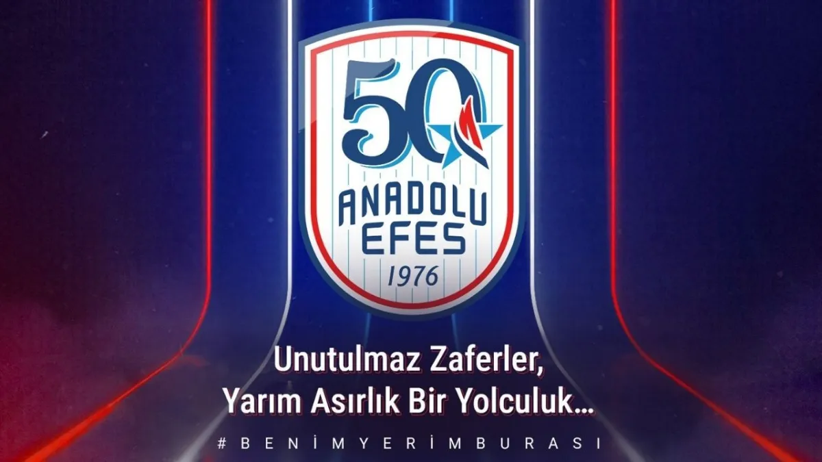 Anadolu Efes 50. yılını özel logo ile kutluyor: Yarım asırlık zaferin sırrı ne? haberinin görseli