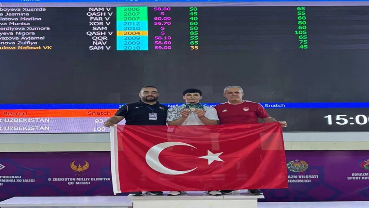 Milli halterci Adem Algül, Özbekistan’da şampiyon olarak Türkiye rekoru kırdI haberinin görseli
