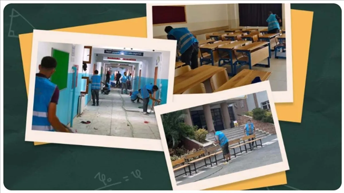 Okulların bakım ve onarımı denetimli serbestlik yükümlüleri tarafından yapıldı haberinin görseli