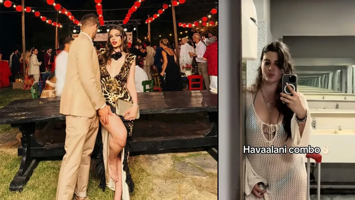 Derin Talu havalimanına bikiniyle geldi haberinin görseli