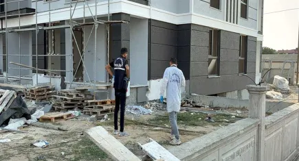 İnşaatta boya yapan işçinin acı sonu!