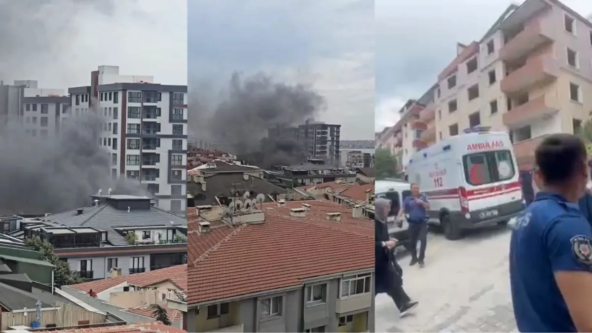 Küçükçekmece’de 5 katlı binada korkunç yangın! 63 yaşındaki adam hayatını kaybetti, sokakta panik anları haberinin görseli