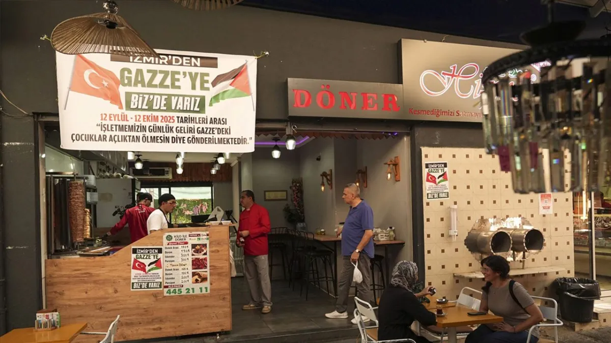 Konak&#039;tan Gazze&#039;ye vefa: O restoranın 1 aylık geliri Gazzeli çocuklara bağışlanacak haberinin görseli