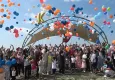 Kocaeli’de lösemiyi yenen Kağan Akan için renkli balonlar gökyüzüne bırakıldı