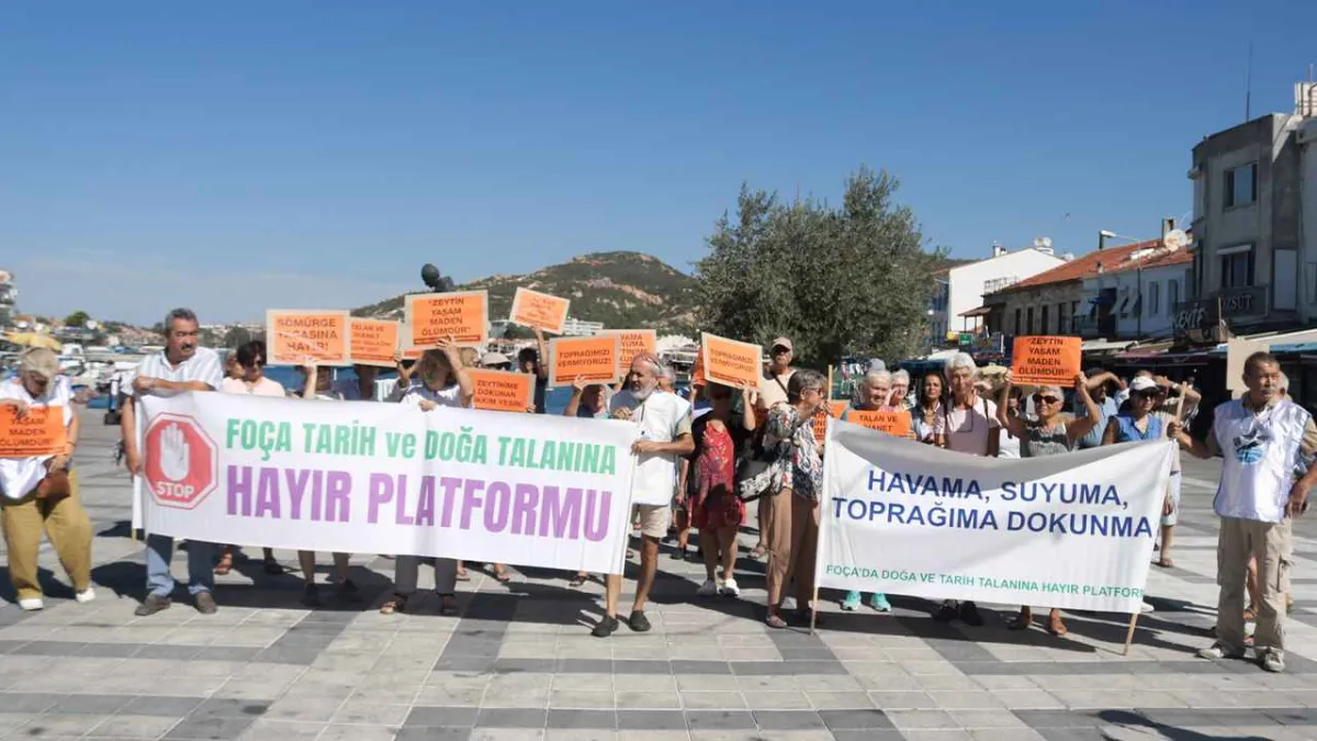 Foça’dan maden yasasına sert tepki  haberinin görseli