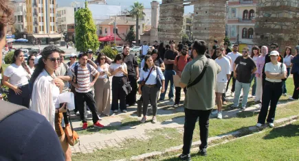 Efes Selçuk, mimarlık öğrencilerinin açık hava sınıfı oldu