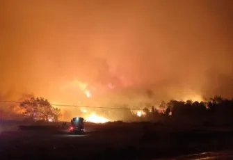 Karacabey’de korkutan orman yangını! Alevler köylere doğru ilerliyor