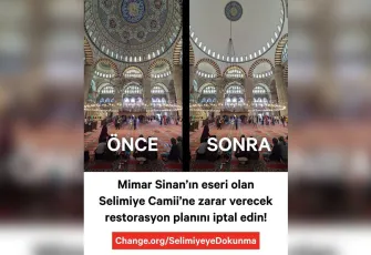 Tarihi restorasyona tepki büyüyor: Selimiye’ye Dokunma kampanyası başlatıldı