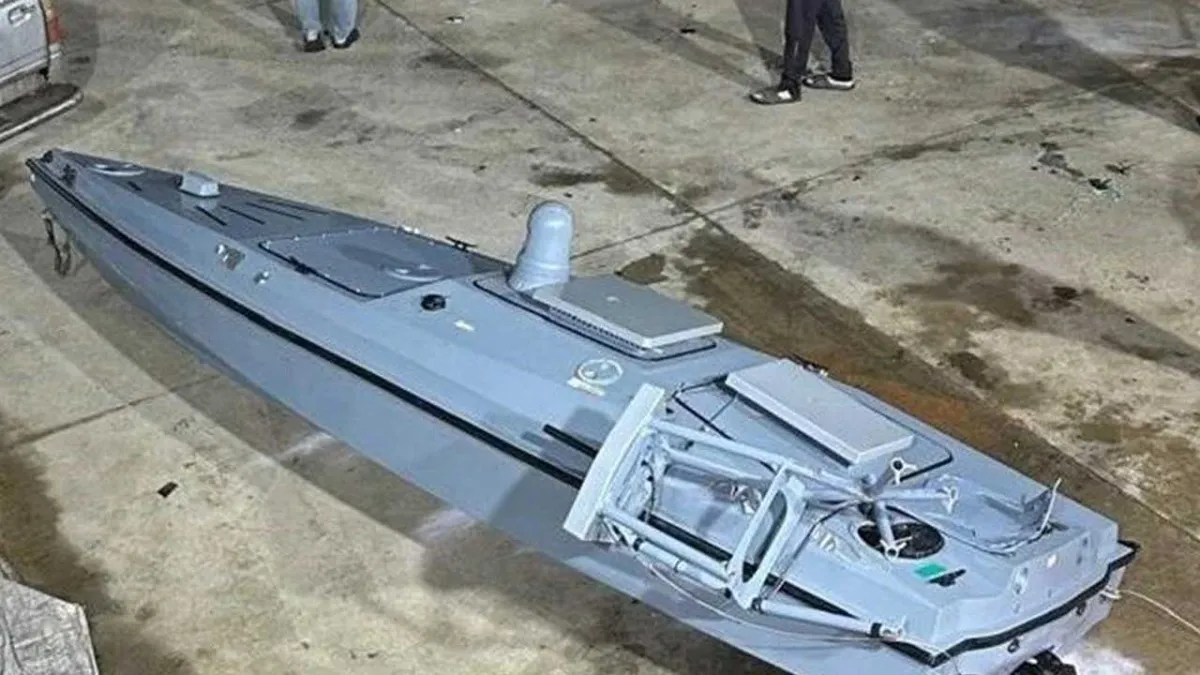 Trabzon&#039;da balıkçıların bulduğu insansız deniz aracı imha edildi haberinin görseli
