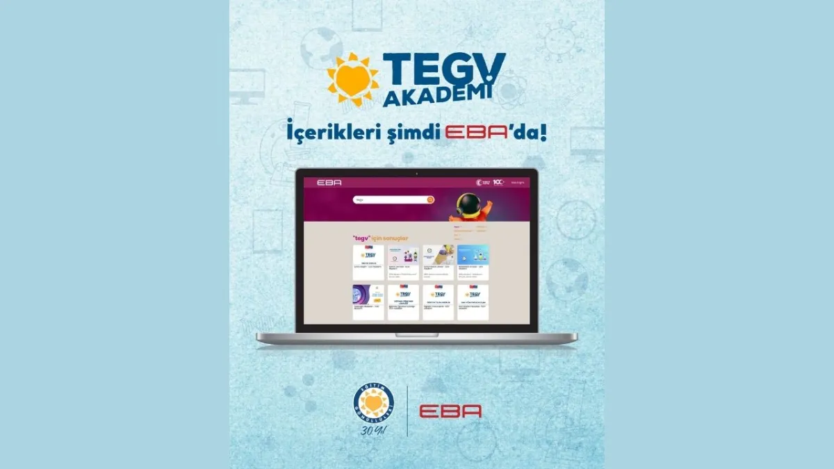 TEGV akademi, MEB’in EBA platformunda! Çocuklar ve veliler için ücretsiz dijital eğitim haberinin görseli