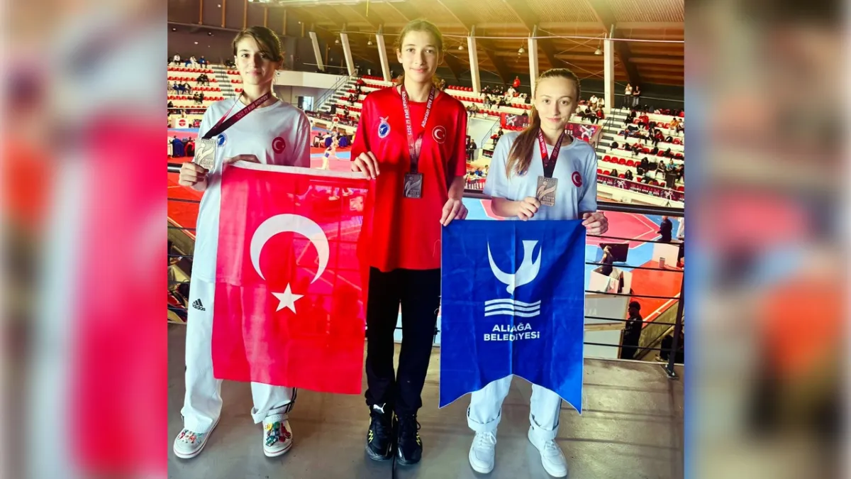 Aliağalı sporcular Tiran’da mücadele etti: 3 madalyayla döndüler!  haberinin görseli