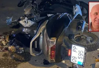 Otomobilin çarptığı motosiklet sürücüsü öldü, arkasında bulunan eşi ağır yaralandı