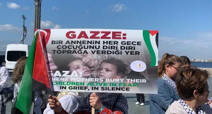 AK Parti İzmir, Filistin için ses yükseltti: ‘Sessizliğimiz Gazze’nin en gür çığlığı olacak!’