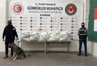 Edirne’de TIR’da 113 kilo esrar ele geçirildi: Narkotik köpeği ‘Uzay’ şüpheliyi yakaladı