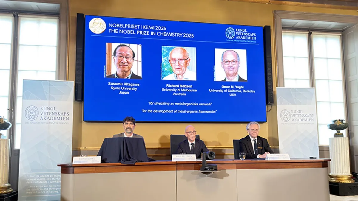 2025 Nobel Kimya Ödülü sahiplerini buldu haberinin görseli