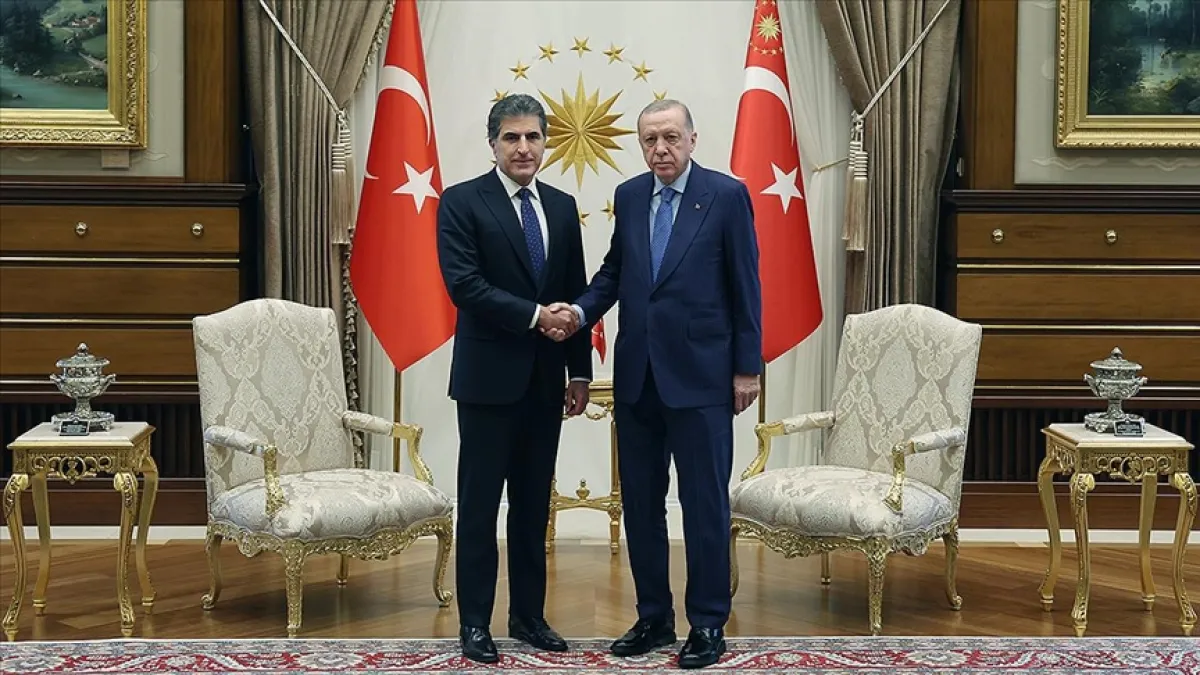 Cumhurbaşkanı Erdoğan, Neçirvan Barzani’yi kabul etti haberinin görseli
