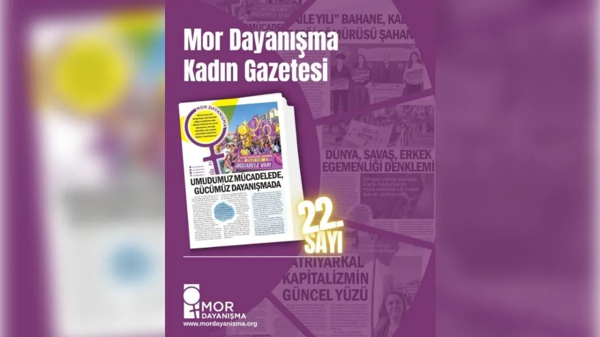 Mor Dayanışma Kadın Gazetesi’nin 22. sayısı çıktı haberinin görseli