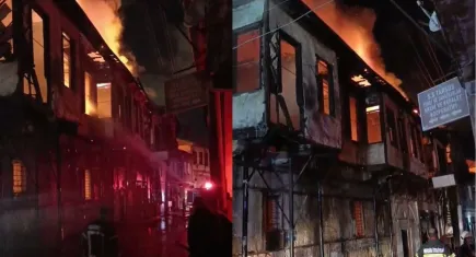 Tarsus’ta korkutan yangın! İş yerinde başlayan alevler iki ahşap evi küle çevirdi