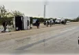 Adana'da kaza: İşçi midibüsü devrildi