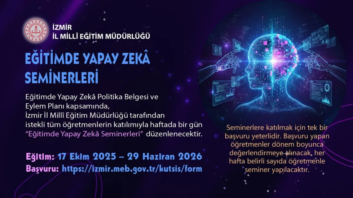 İzmir’de öğretmenlerin yapay zeka becerisi artıyor haberinin görseli