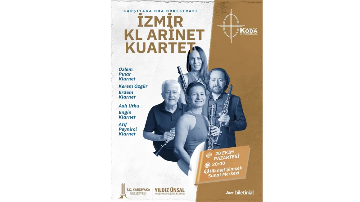 Karşıyaka Belediyesi Oda Orkestrası ve İzmir Klarnet Kuartet’ten büyüleyici konser haberinin görseli