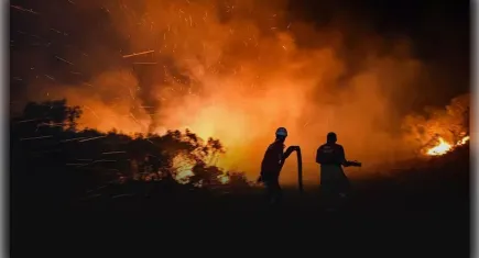 İzmir’de define ararken orman yangınına neden oldukları iddiasıyla yargılanan 5 sanığa tahliye