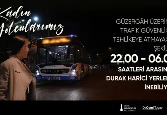 İzmir'de otobüslere kritik afişler asıldı, kadın yolculara 22.00-06.00 arası yeni özgürlük!