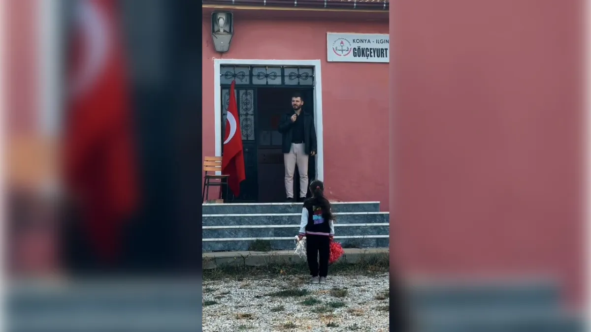 Sadece bir öğrencinin eğitim gördüğü okulda 29 Ekim böyle kutlandı haberinin görseli