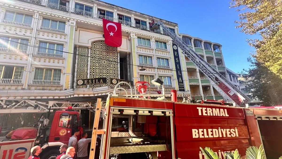 Yalova’da otelde yangın paniği haberinin görseli