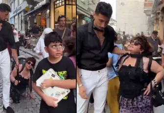 Kadına tasma takıp sokakta gezdirmişti: Beyoğlu’nda tepki çeken görüntüler sonrası iki kişi tutuklandı