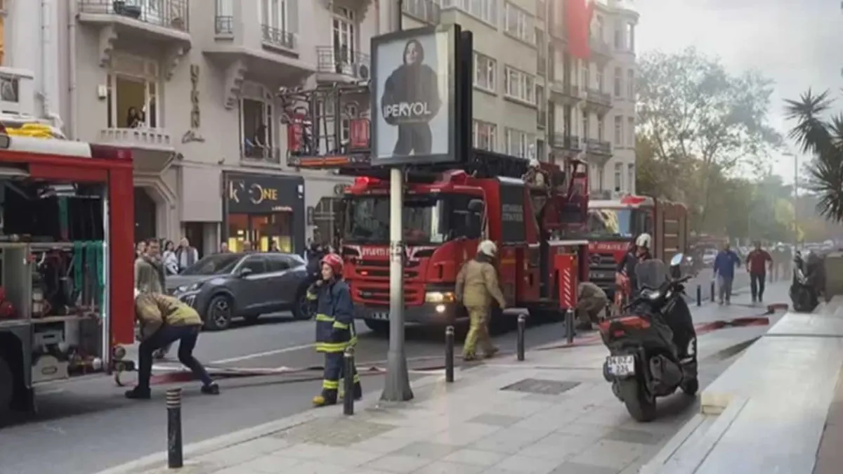 Nişantaşı'nda iş merkezinde yangın paniği! haberinin görseli