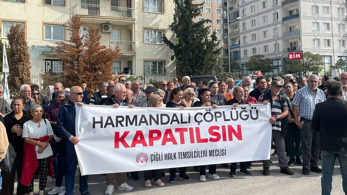 Çiğli, Harmandalı Katı Atık Tesisi’nin kapatılması için yürüdü haberinin görseli