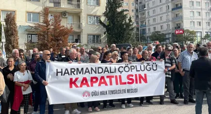 Çiğli, Harmandalı Katı Atık Tesisi’nin kapatılması için yürüdü