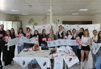 Ege Üniversitesi’nde Atatürk temalı tahta kalıp baskı atölyesi 