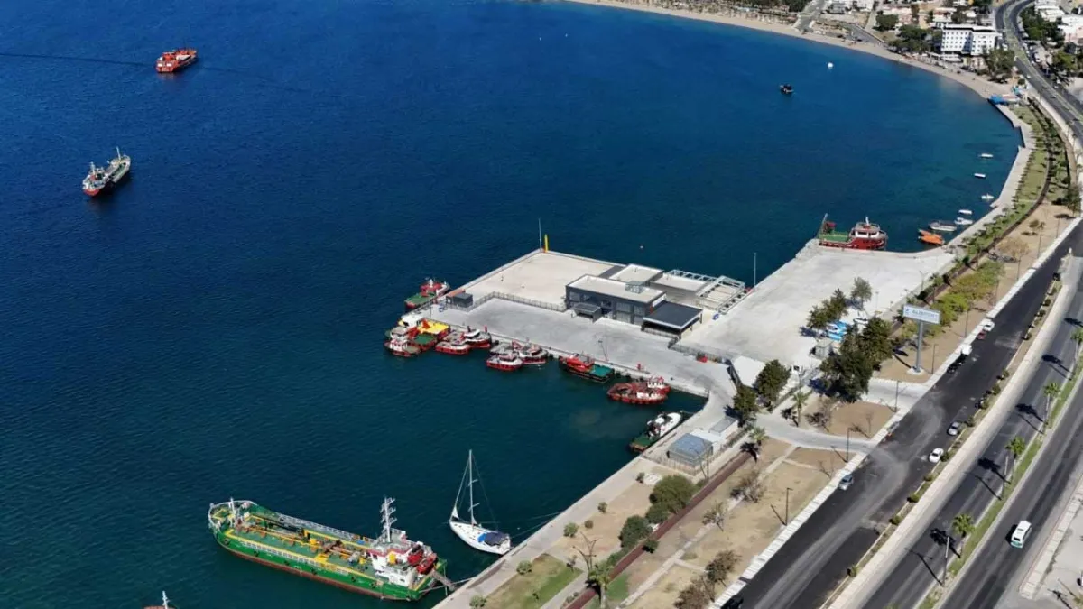 Aliaport deniz yolcu iskelesi tamamlandı haberinin görseli