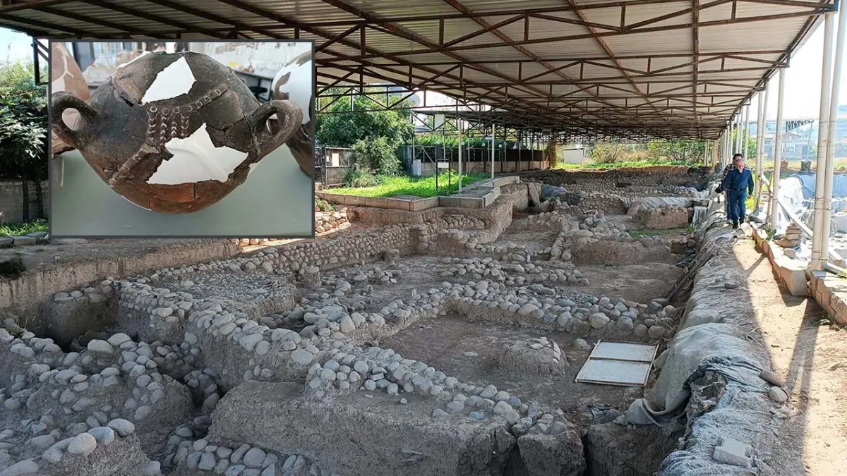 Yassıtepe Höyüğü’nde 5 bin yıllık gerdanlık kabartmalı kaplar bulundu haberinin görseli
