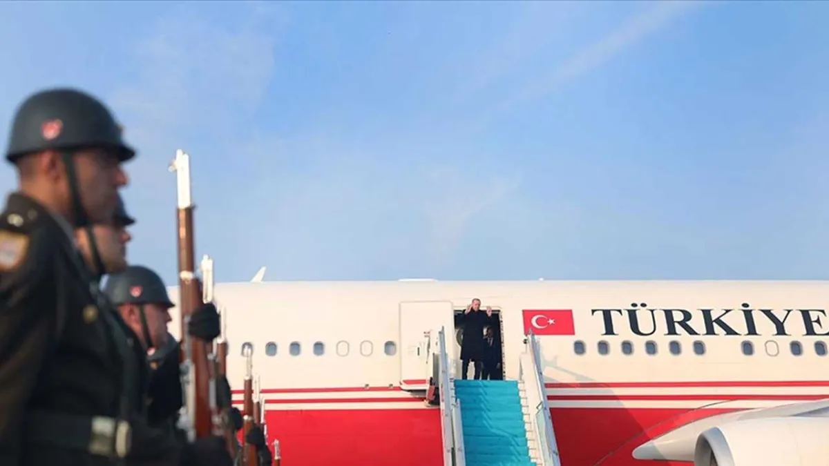 Cumhurbaşkanı Erdoğan, Azerbaycan'ın başkenti Bakü'ye gitti haberinin görseli