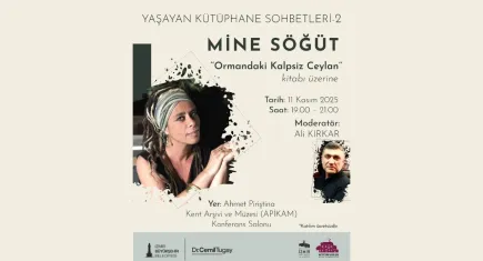 İzmir’de edebiyat dolu akşam: Mine Söğüt “Yaşayan Kütüphane Sohbetleri”nde okurlarla buluşacak