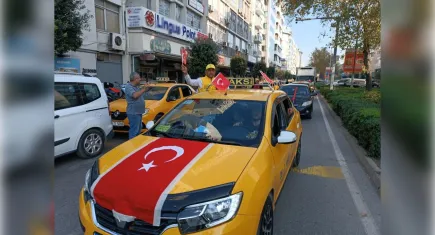 İzmirli taksicilerden, korsan taşımacılık eylemi