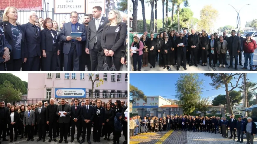 CHP İzmir'de 30 ilçede okul önlerinde MEB'e tepki!