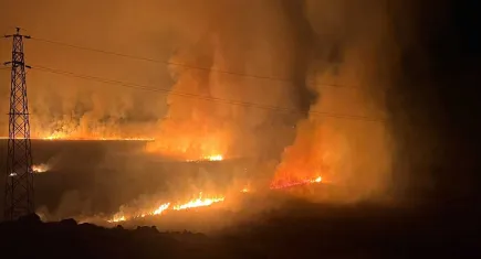 Yüksekova'daki Nehil Sazlığı yanıyor