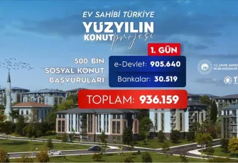 Yüzyılın Konut Projesi'ne ilk günde rekor başvuru: 936 bin 159 kişi başvurdu