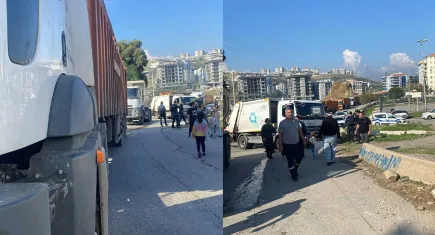 Büyükşehir ve Çiğli arasında çöp krizi: Kamyonlar Harmandalı’na girişi kapattı