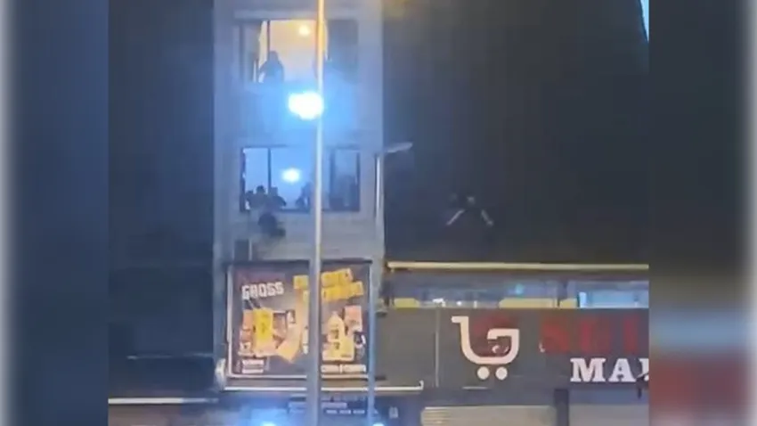 Kavga ettiği kişiyi pencereden attı!