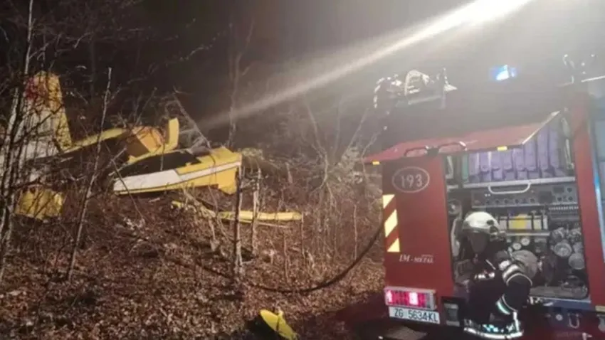 Orman Genel Müdürlüğü'ne ait uçak Hırvatistan'da düştü :1 şehit var