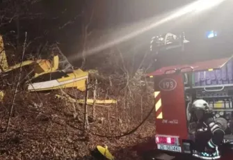 Orman Genel Müdürlüğü'ne ait uçak Hırvatistan'da düştü :1 şehit var